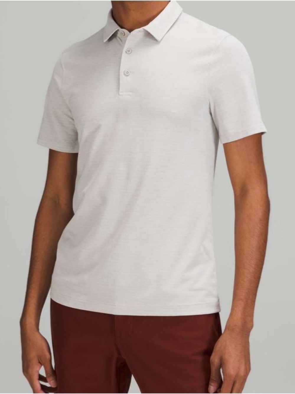 lululemon athletica Evolution Short Sleeve Polo Shirt - Heathered Dove Grey